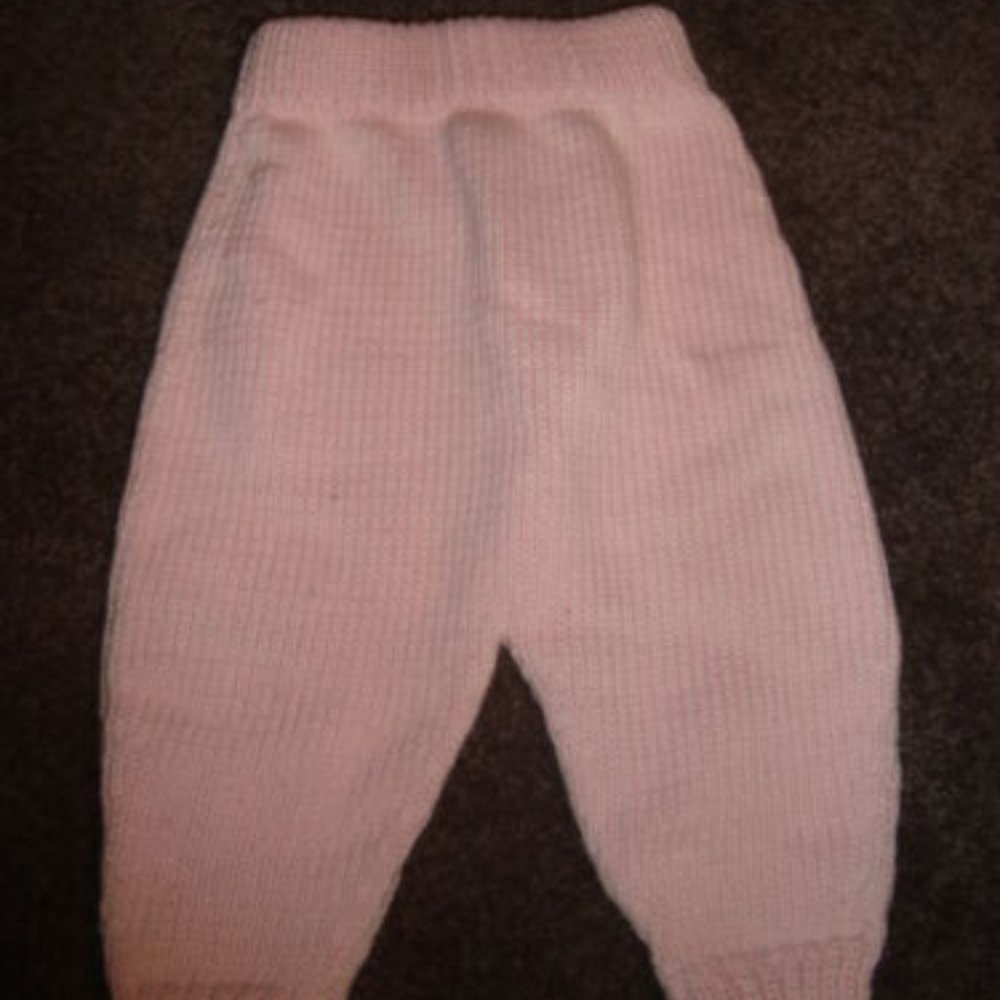 NEW KITT HANDMADE KNITWEAR PINK KNIT PANTS